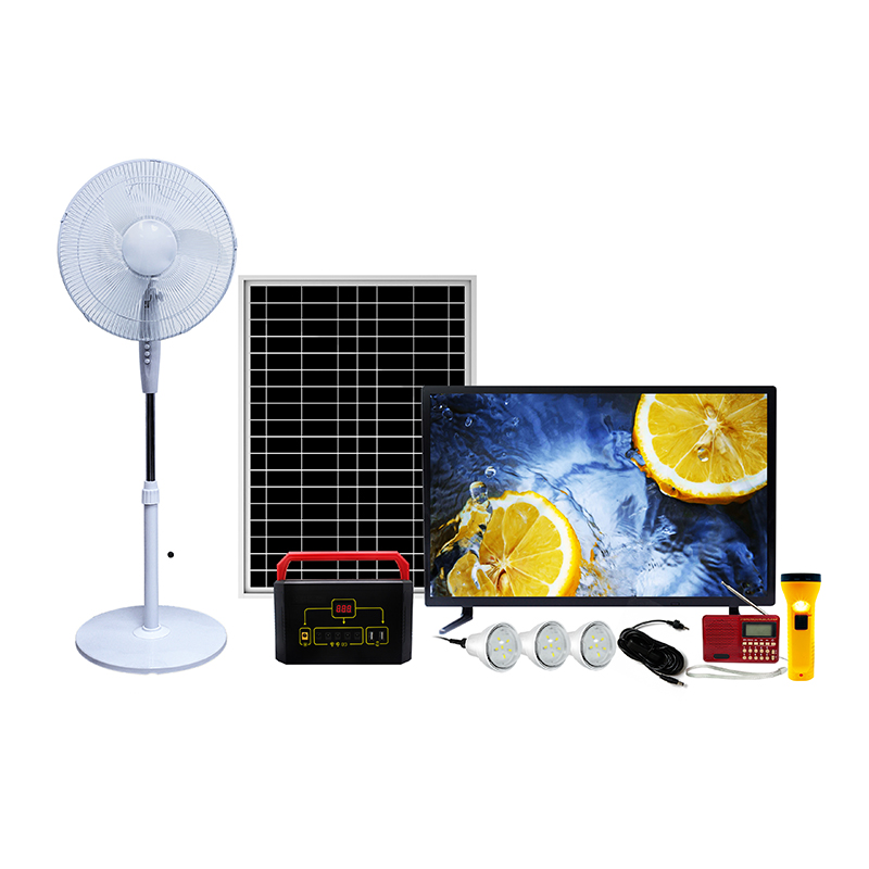 Système solaire hors réseau complet avec TV solaire & Ventilateur